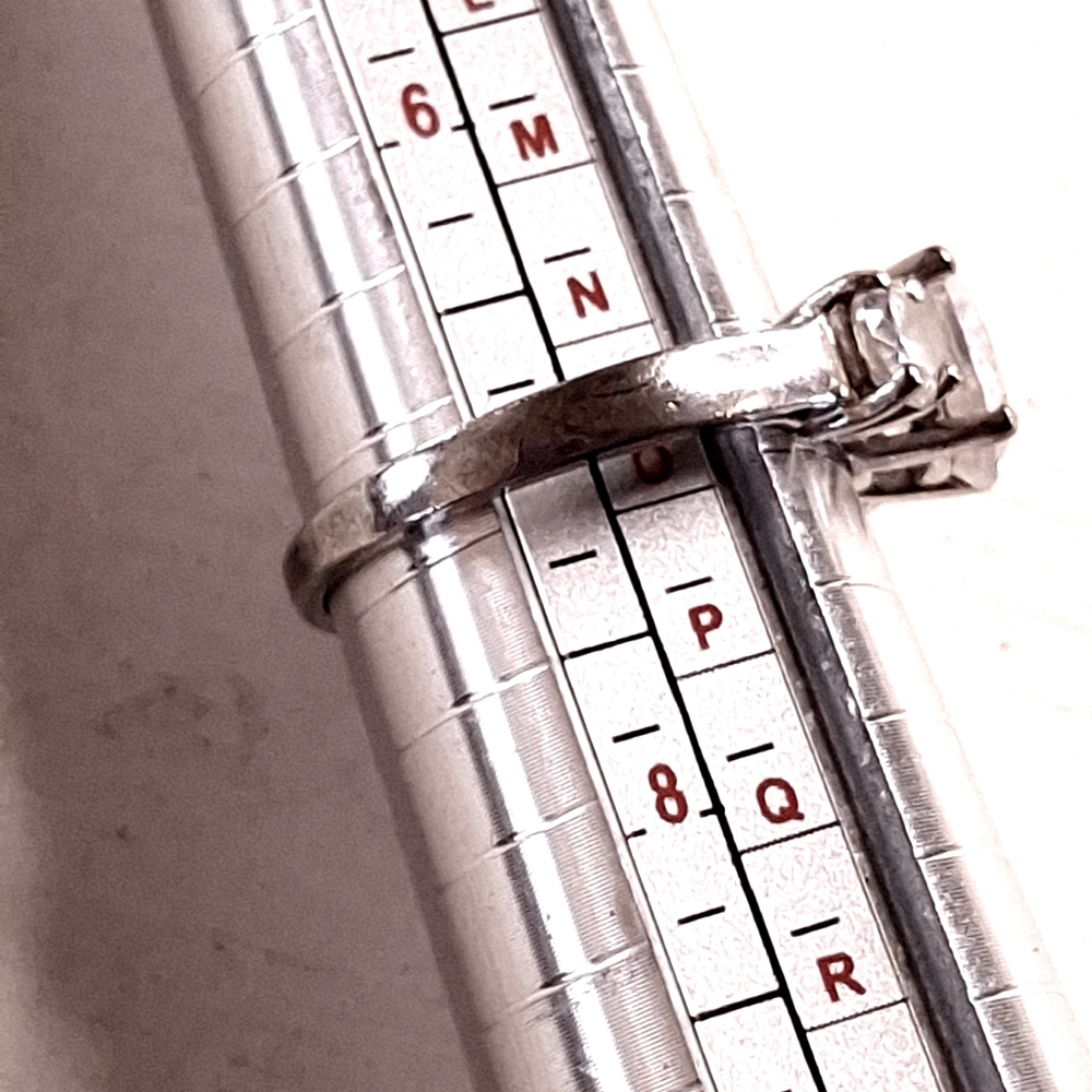 Vintage Signed STAUER Sterling Silver 925 3 Stone Ring Size 73.4 grams Size 7 - Picture 10 of 10